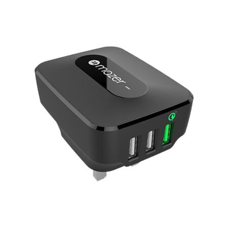MAZER ENERG WALL CHARGER 3-PORT USB + QC 3.0 (M-QC-028P-BK)